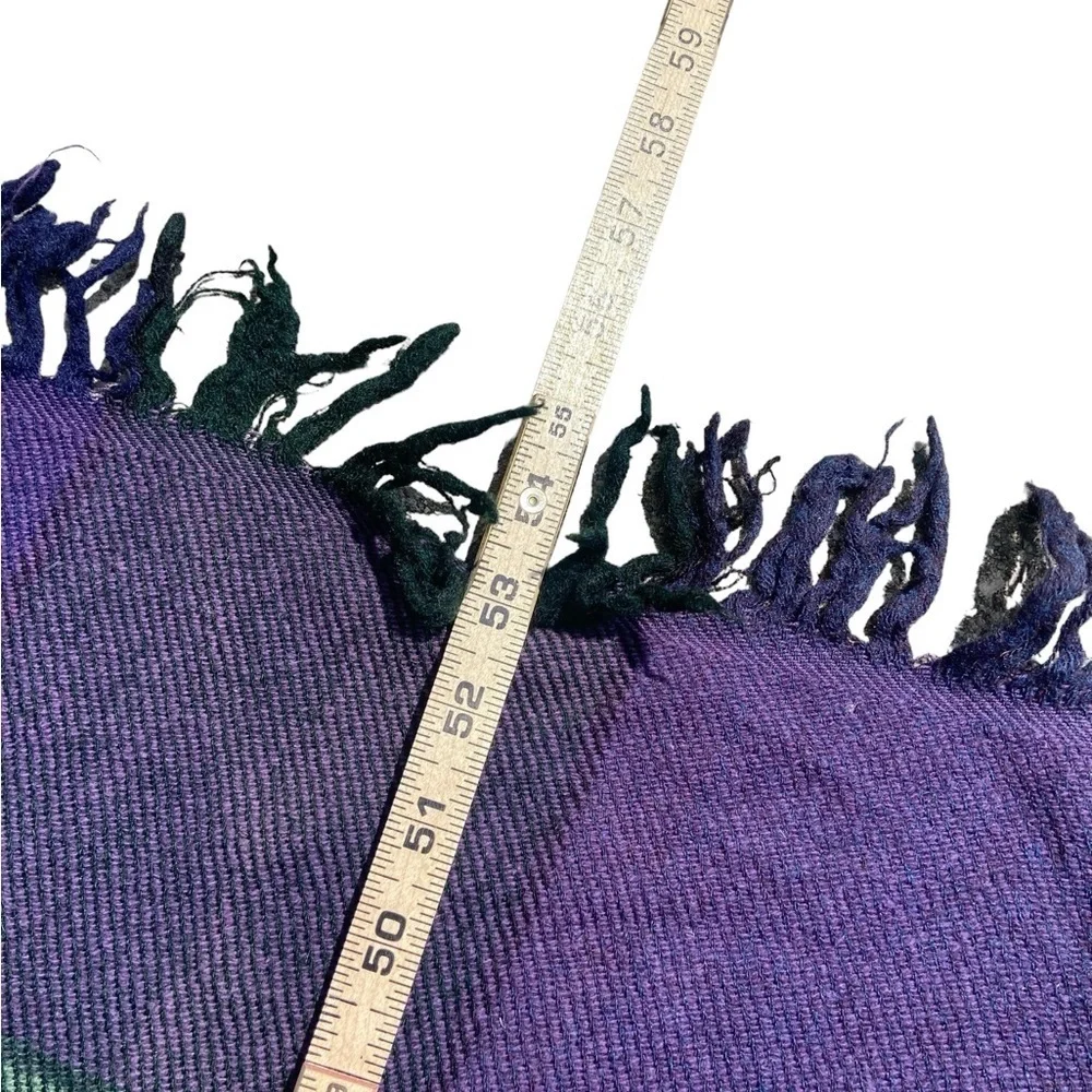 Irish Purple/Blue & Green Fringe Park Blanket☘️